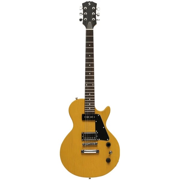 גיטרה חשמלית HB90 בצבע וינטג' צהוב Stagg