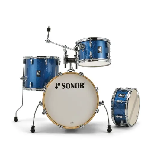 מערכת תופים 4 חלקים "18 SONOR AQX Jazz blue ocean sparkle