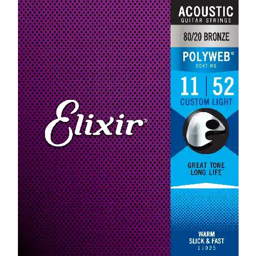 מיתרים לגיטרה אקוסטית Elixir Polyweb 011