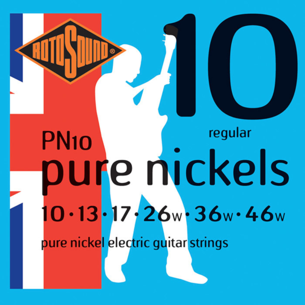 סט מיתרים 0.10 לחשמלית ROTOSOUND PURE NICKEL