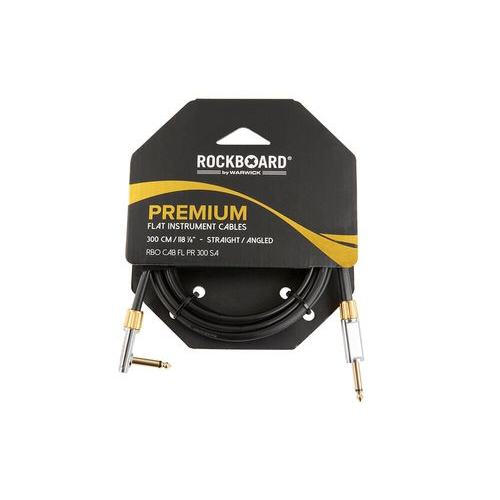 כבל PL לגיטרה 3 מ' עם זווית Warwick Rockboard